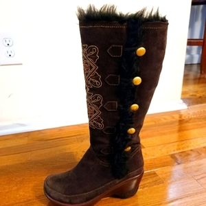 Jambu Women's Faux Fur Lined Calf Boots Sz 6 M